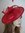 Red Saucer Fascinator Hat