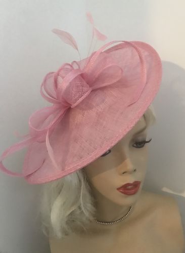 Pink Saucer Fascinator hat