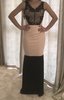 Nude and Black Lace Prom Dress - Size 10