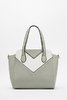 Grey White Block Colour Handbag