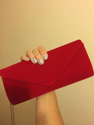 Red Velvet clutch Bag