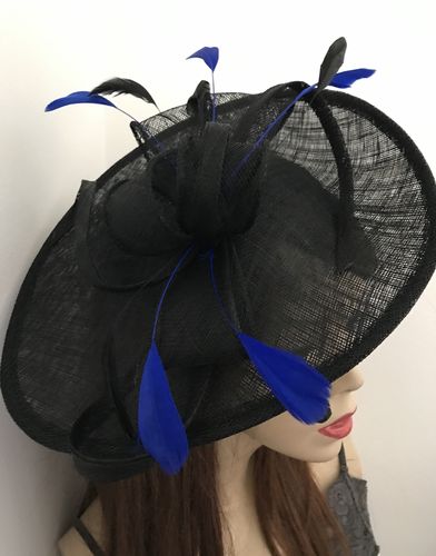 Black Blue Wedding Hat