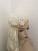 1920s Gold White Feather Headband