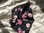 Black Pink floral Slouchy Shorts