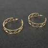 Gold Hoop Geometric Earrings