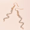 Snake Gold Diamante Earrings